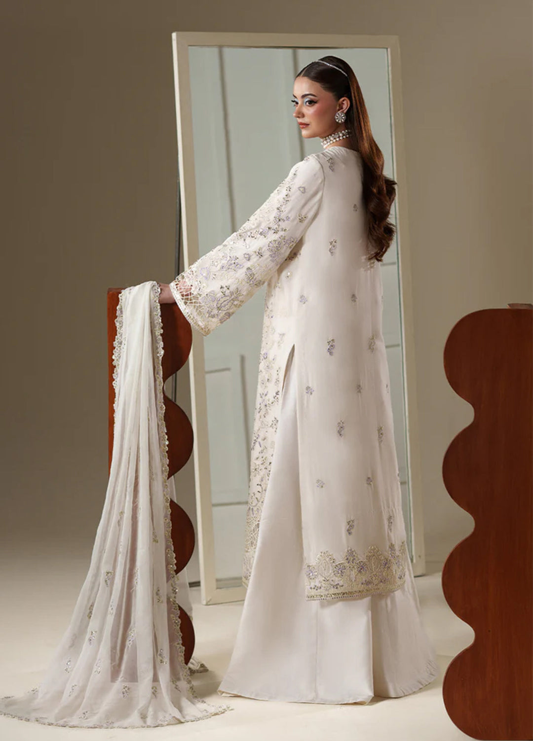 Nouvelle by Emaan Adeel Unstitched Embroidered Chiffon 3 Piece Suit EA26UNC Eloise - Festive Collection
