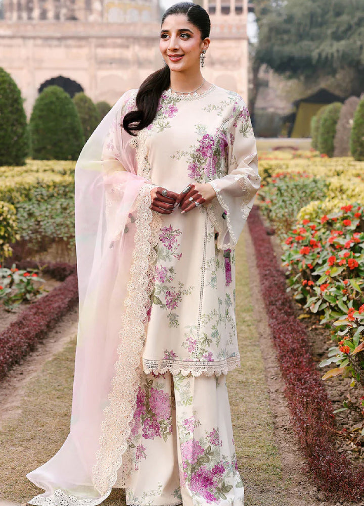 Cross Stitch Unstitched Embroidered Premium Lawn 3 Piece Suit CS26UCPL D11 CANDY FLOSS - Eid Collection