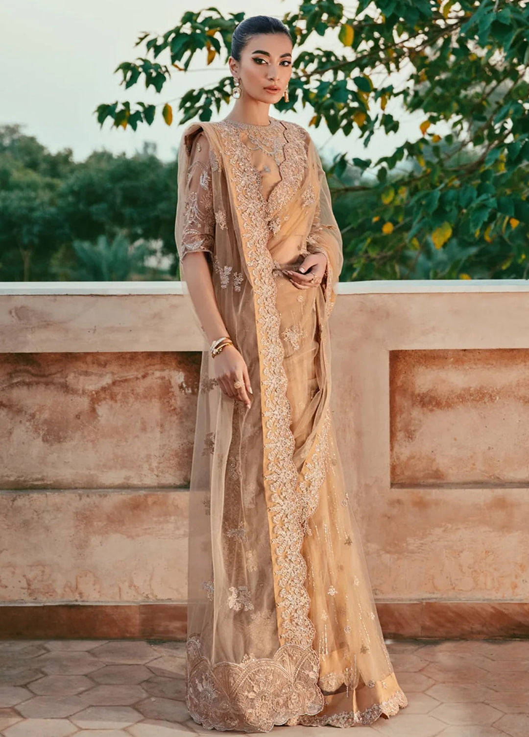Florent Embroidered Organza Suits Unstitched 3 Piece FL25FU FL-07 - Formals Collection