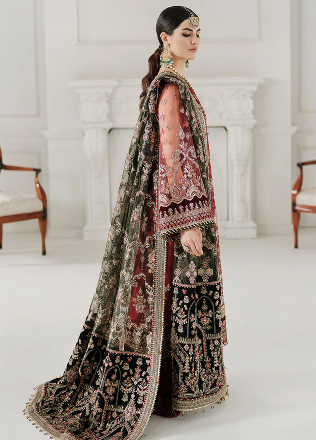 Chantelle by Baroque Unstitched Embroidered Net 3 Piece Suit BQ26UCF CH10-D07 - Festive Collection