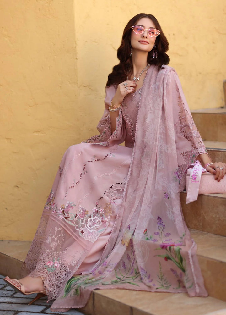 Noor Luxe by Saadia Asad Unstitched Embroidered Lawn 3 Piece Suit SA26UNL D-2A - Summer Collection