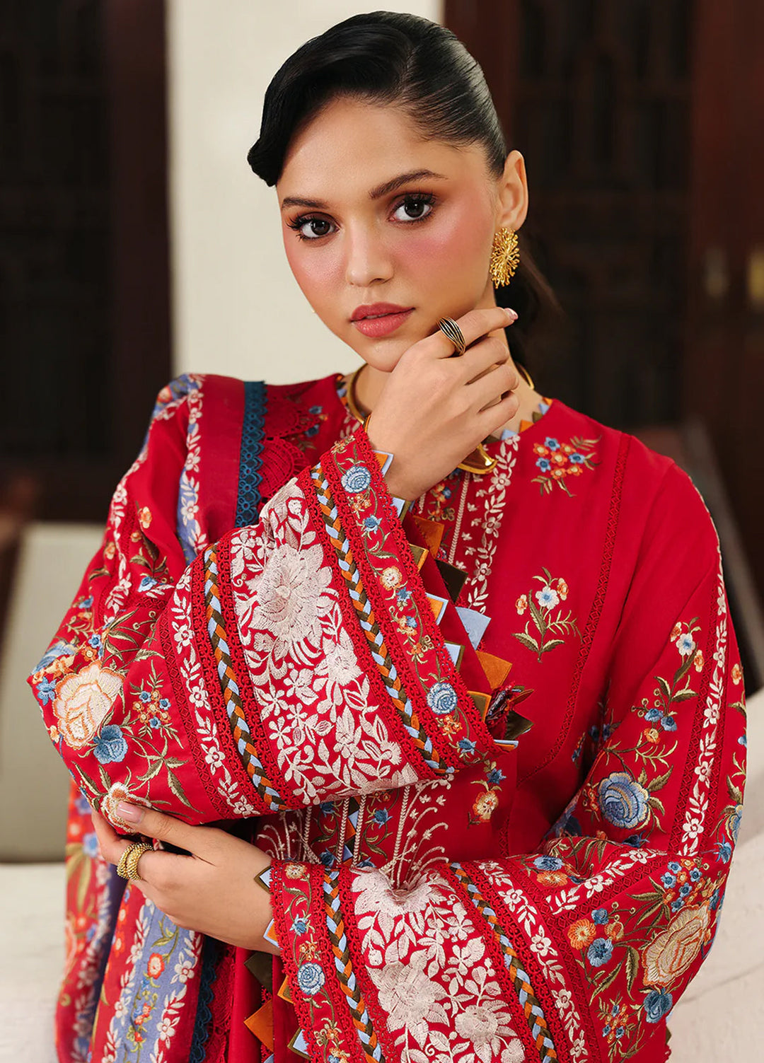 Lumina by Bin Ilyas Unstitched Embroidered Lawn 3 Piece Suit BI26UL L7 3B - Summer Collection