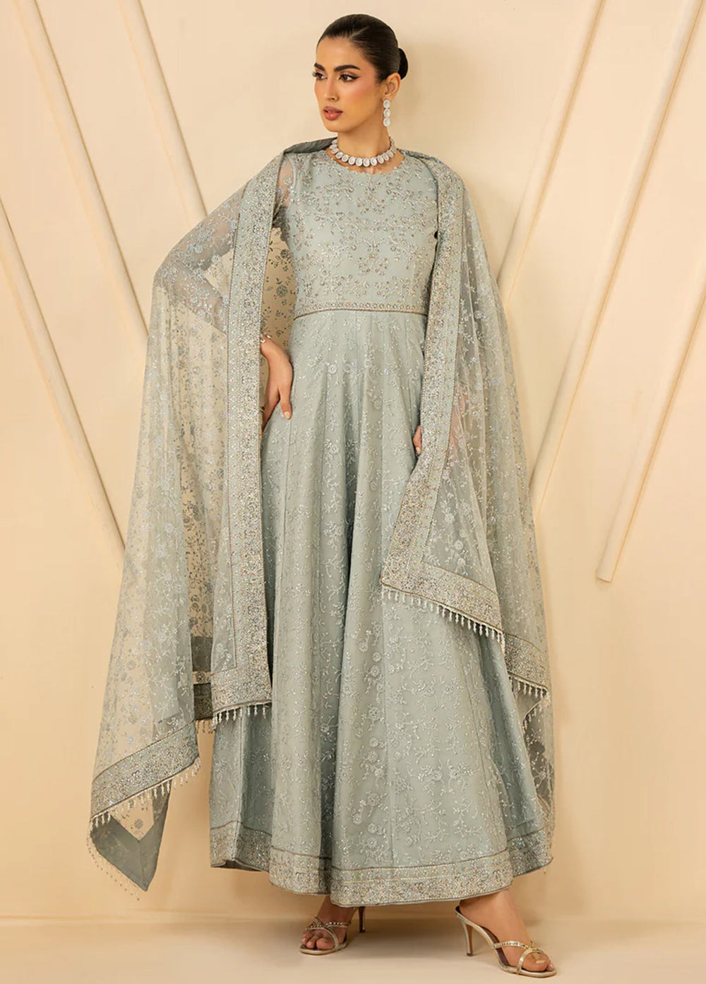 Riwayat by Zarif Unstitched Embroidered Net 3 Piece Suit ZR26URN ZRF-RC-06 MINTARA - Festive Collection
