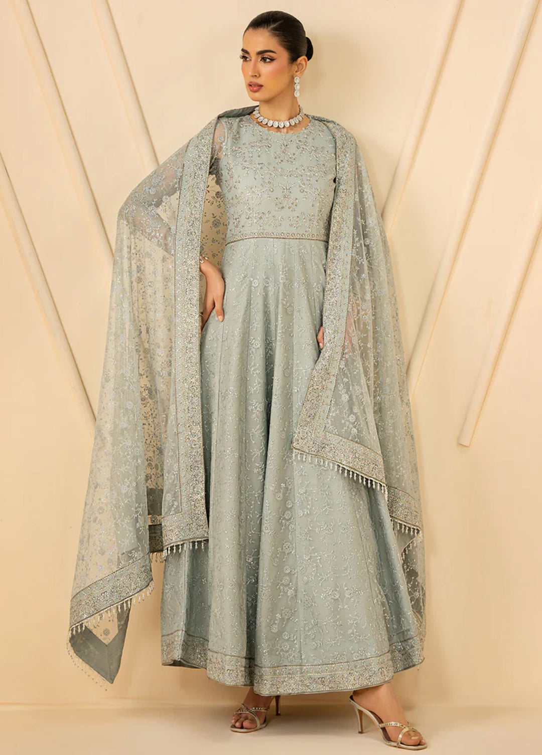 Riwayat by Zarif Unstitched Embroidered Net 3 Piece Suit ZR26URN ZRF-RC-06 MINTARA - Festive Collection