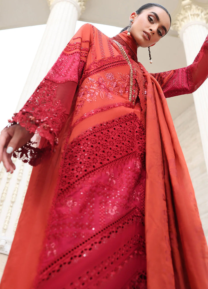 Maria B Unstitched Embroidered Lawn 3 Piece Suit MB26ULE D13 - Eid Collection