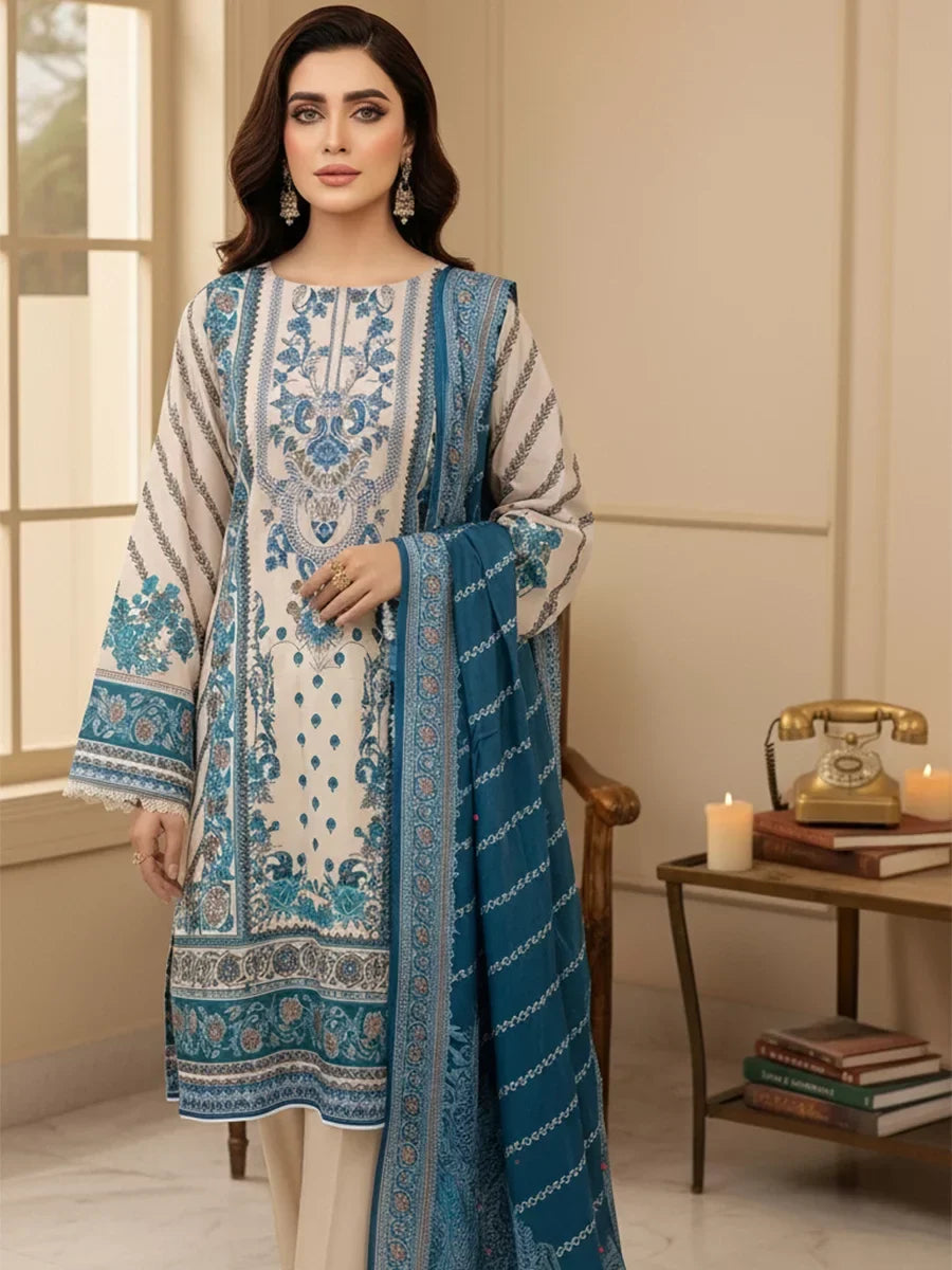 Salitex Unstitched Printed Cambric 3 Piece Suit SSW6U3P823 - Summer Collection