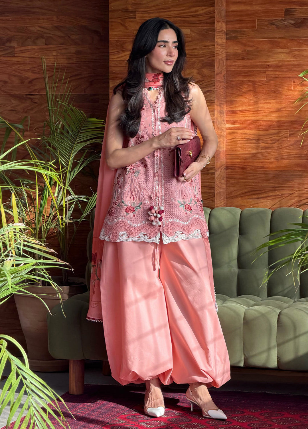 Lilas by Republic WomensWear Unstitched Embroidered Lawn 3 Piece Suit RW26ULL D-7A - Eid Collection