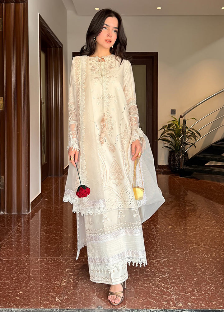 Blooming Flower by Zariya Unstitched Embroidered Lawn 3 Piece Suit ZRY26ULB ORSA ZB-60105 - Festive Collection