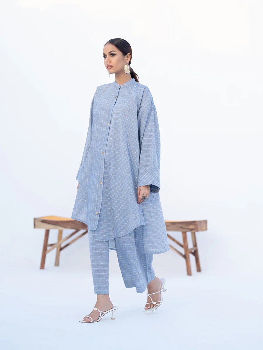Salitex Women Printed Lineing Zari 2 Piece Suit SPW6BS130 - Winter Collection