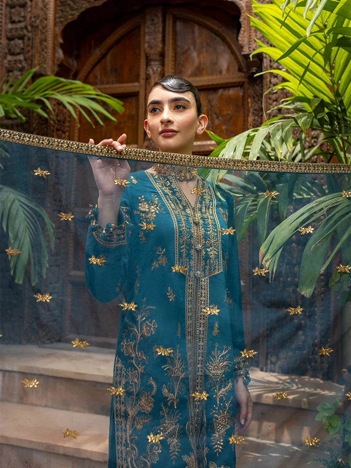 Salitex Women Embroidered Organza 3 Piece Suit WRS3SA24AN19 - Summer Collection