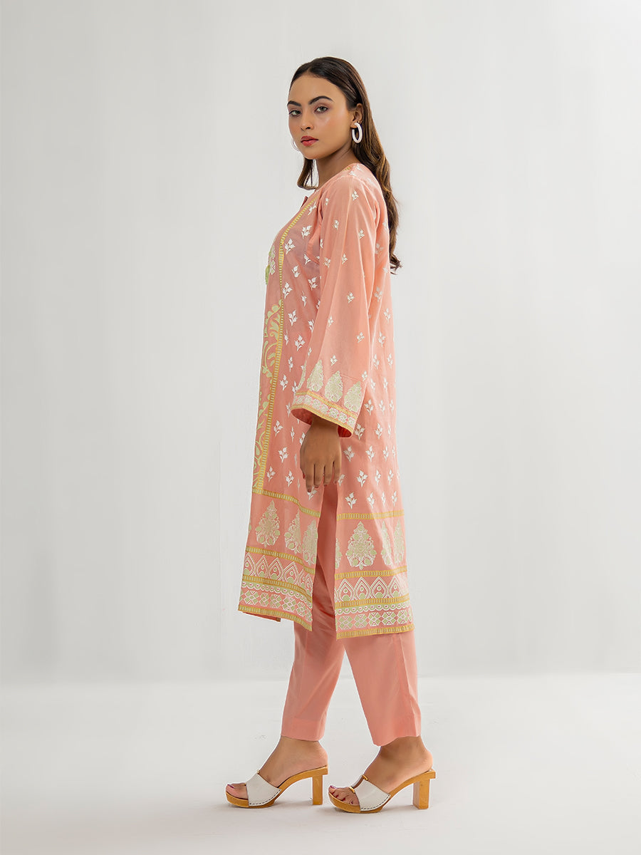 Salitex Women Printed Cambric 2 Piece Suit CPS24LFT009 - Winter Collection