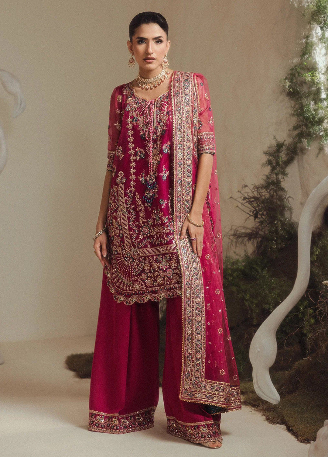 Aik Shaam by AIK Atelier Unstitched Embroidered Organza 3 Piece Suit AIK26UAS C2605 - Wedding Collection