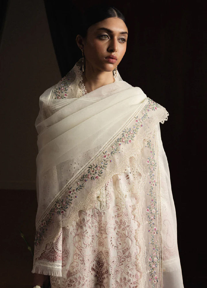 Satori by Zara Shahjahan Unstitched Embroidered Lawn 3 Piece Suit ZS26USL D-12 HOSHIMI - Summer Collection