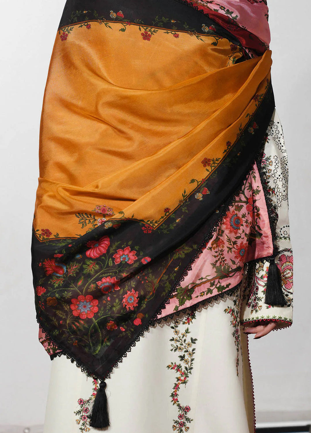 Jugnu by Hussain Rehar Unstitched Embroidered Cotton 3 Piece Suit HR26UJC RASTI - Festive Collection