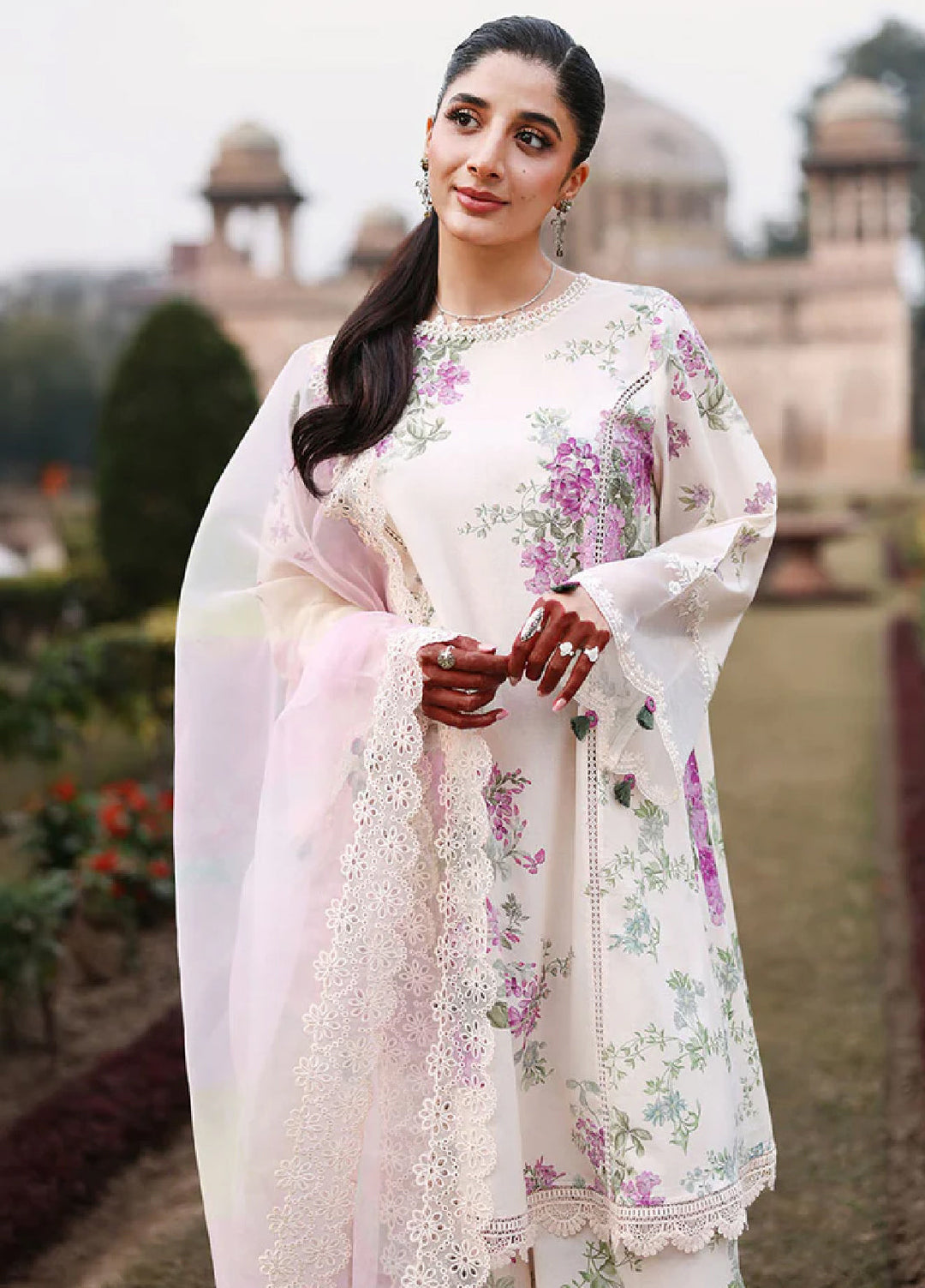 Cross Stitch Unstitched Embroidered Premium Lawn 3 Piece Suit CS26UCPL D11 CANDY FLOSS - Eid Collection