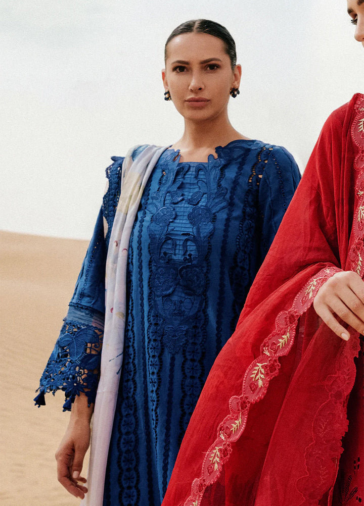 Saira Rizwan Unstitched Embroidered Luxury Lawn 3 Piece Suit SR26ULL SRL26-01 NEA - Festive Collection