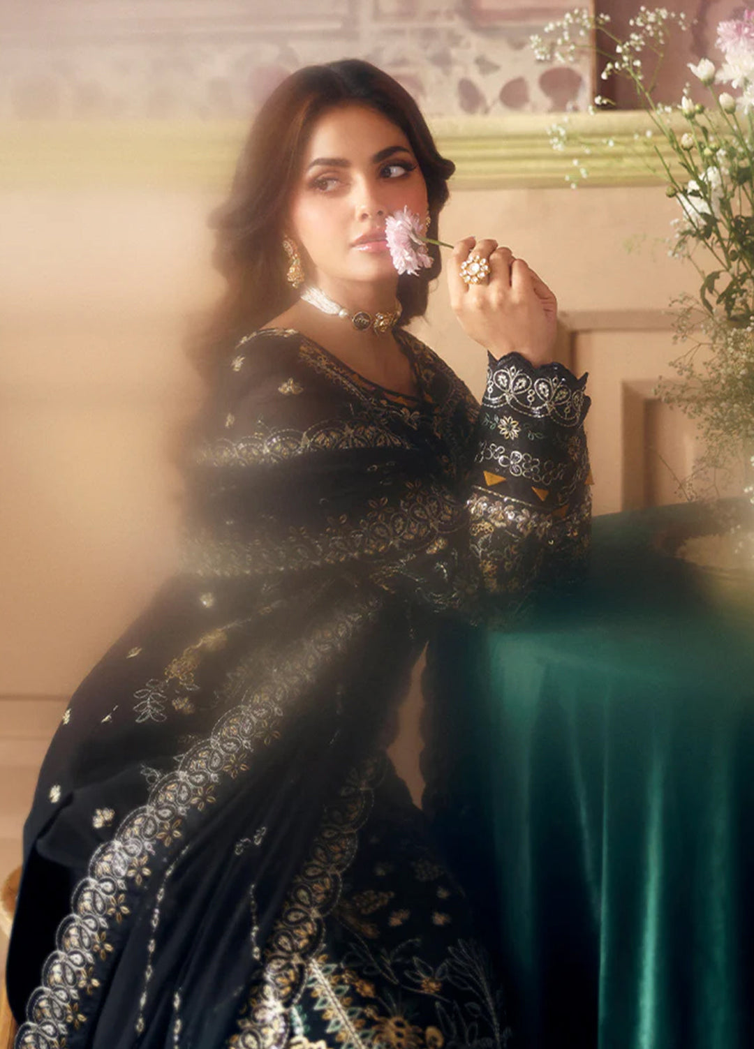Gulaal Embroidered Chiffon Suits Unstitched 3 Piece GL25EU D-32 Deenah - Formals Collection