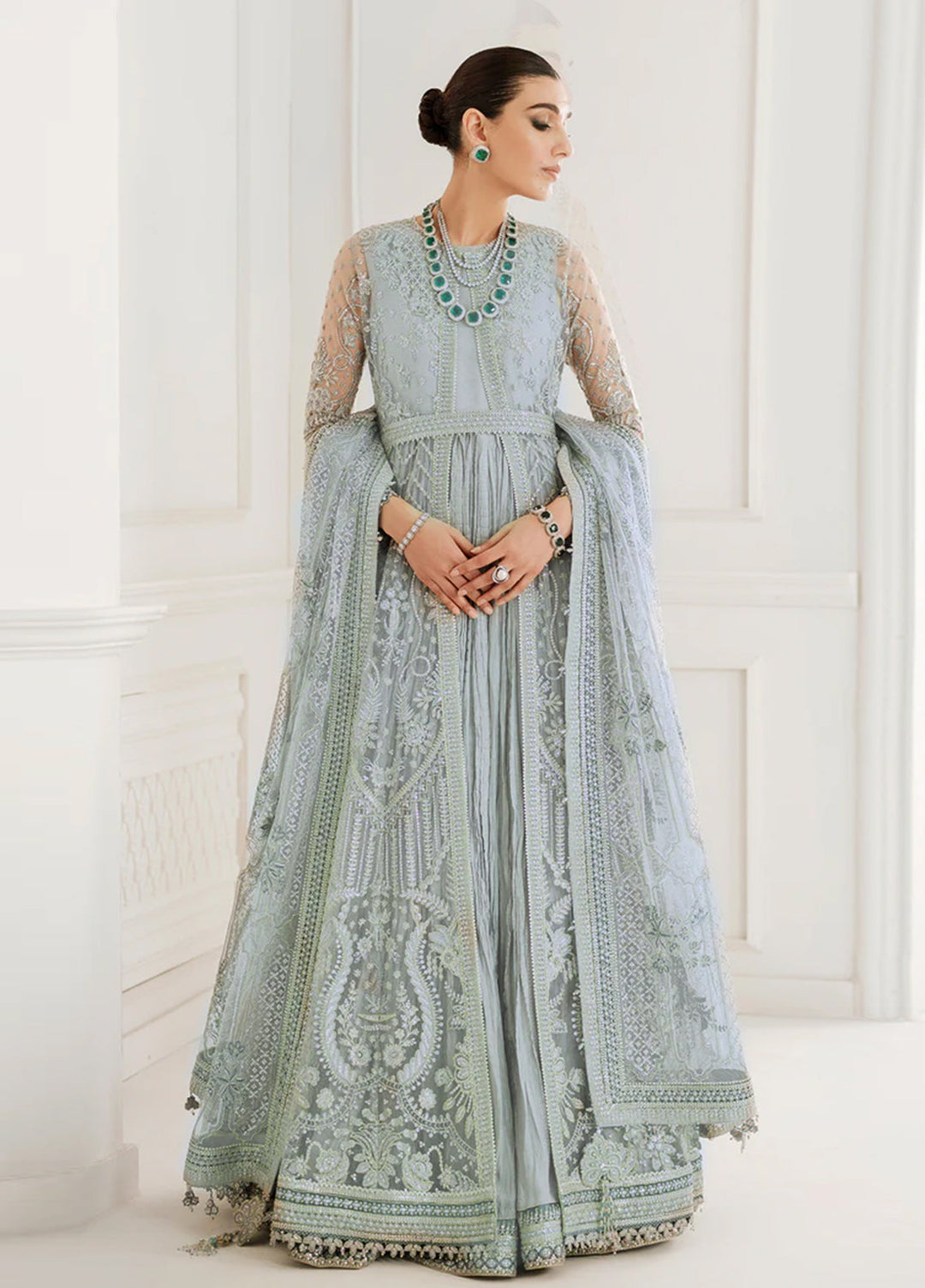 Chantelle by Baroque Unstitched Embroidered Net 3 Piece Suit BQ26UFC BQU-CH10-D05 - Festive Collection