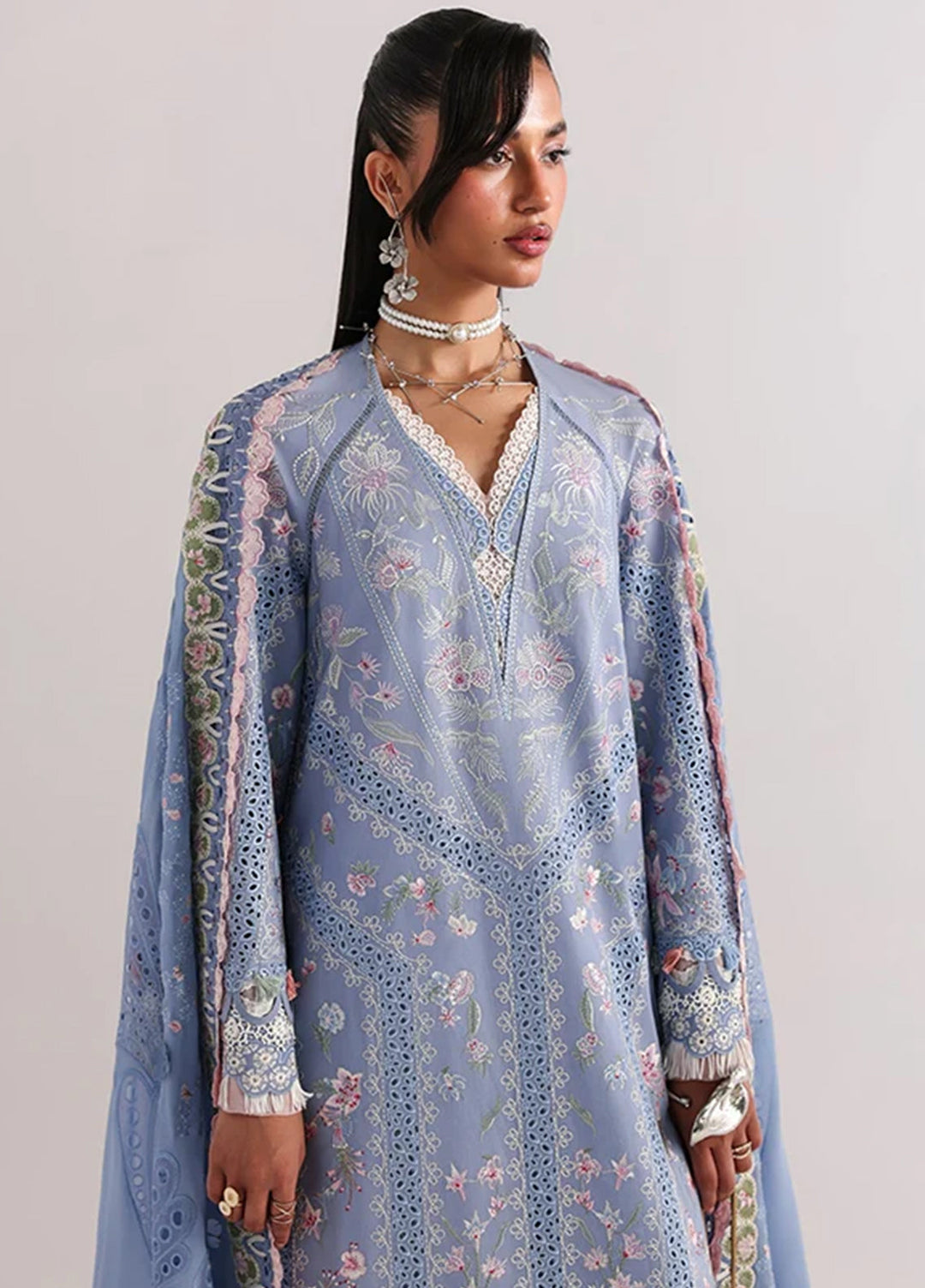 Suffuse Unstitched Embroidered Lawn 3 Piece Suit SSY26ULE Elani - Eid Collection