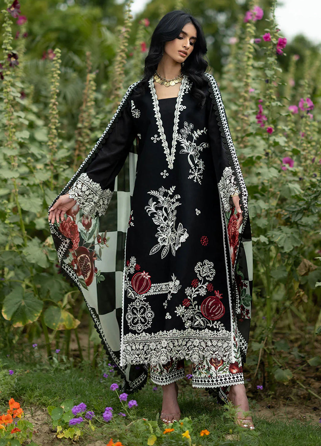 Zainab Chottani Unstitched Embroidered Lawn 3 Piece Suit ZC26ULE Fia 03 - Eid Collection