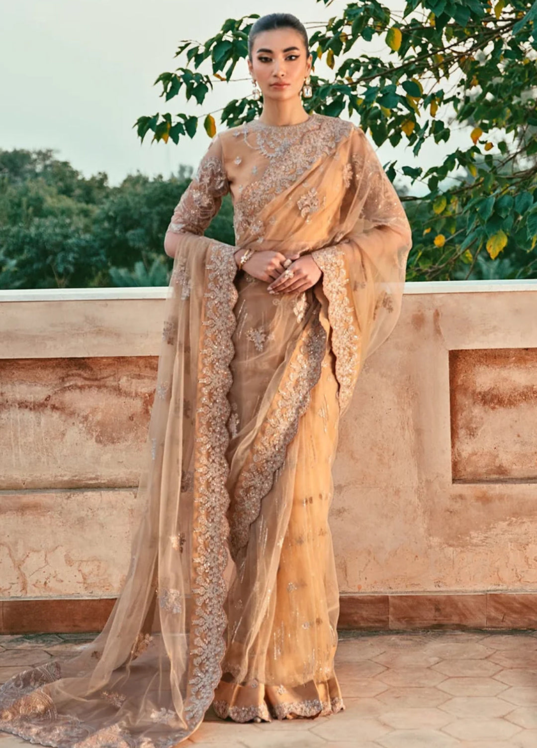 Florent Embroidered Organza Suits Unstitched 3 Piece FL25FU FL-07 - Formals Collection