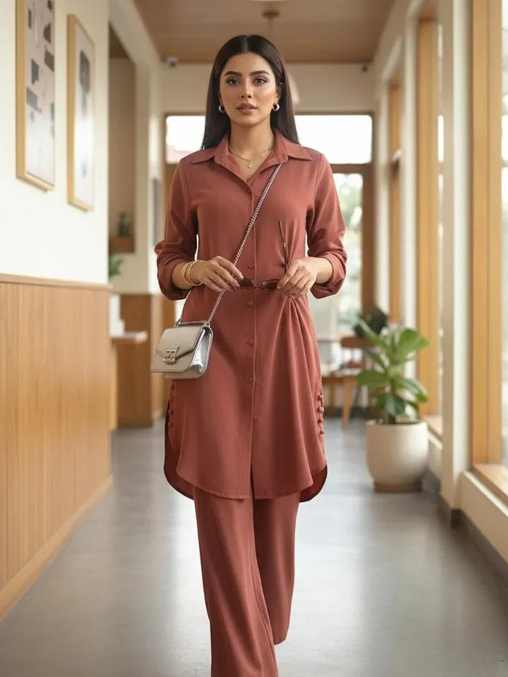 Salitex Women Embroidered Textured 2 Piece Suit WP7L2PBC330 - Summer Collection