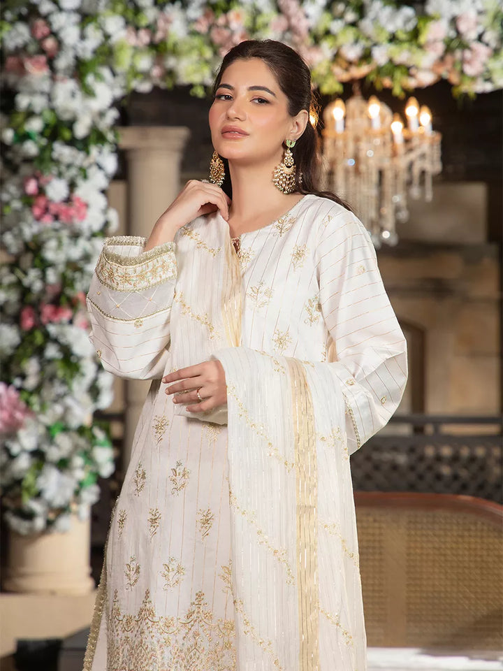 Jashn e Noor by Salitex Unstitched Embroidered 3 Piece Cotton Silk SUNW7NO095 - Summer Collection