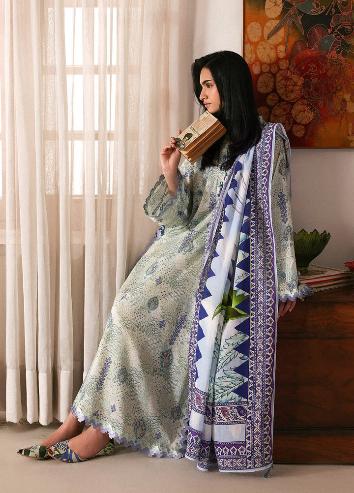 Amaya by Zaha Unstitched Printed Lawn 3 Piece Suit ZK26UAL Lilia APL26-06 - Casual Collection