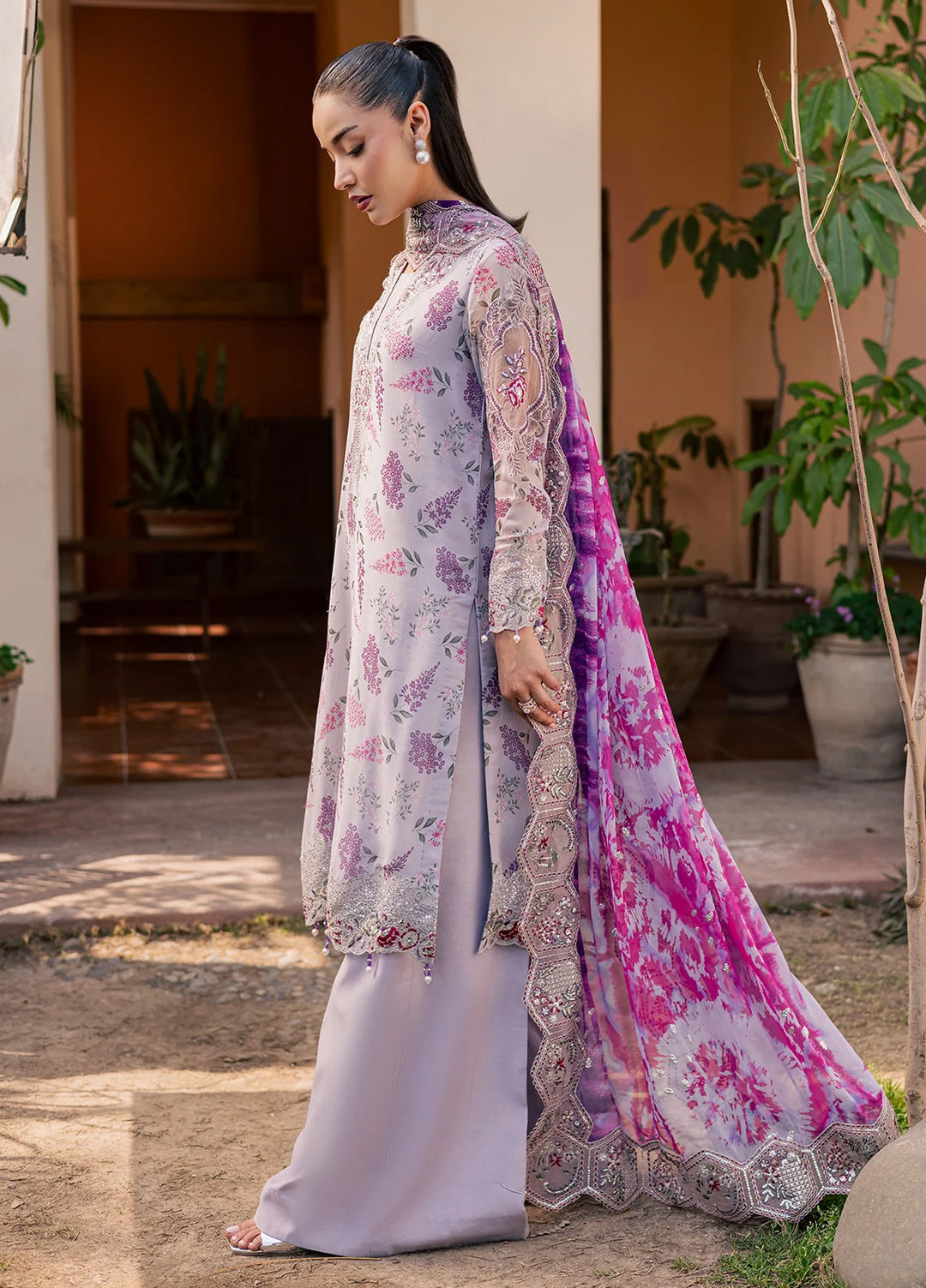 Heirloom by Daria Unstitched Embroidered Chiffon 4 Piece Suit DC26UCH DA-53 - Festive Collection