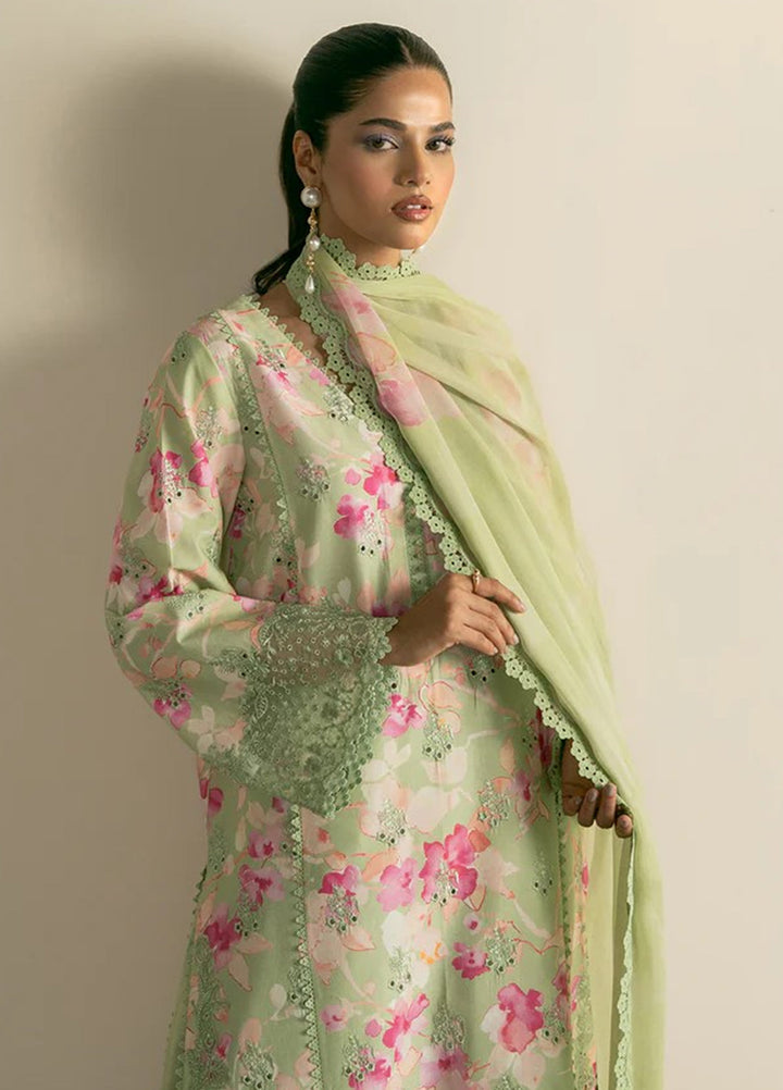 Zephyr by Ayzel Unstitched Lawn Embroidered 3 Piece Suit AAF26UZ D-5 Nisa - Summer Collection