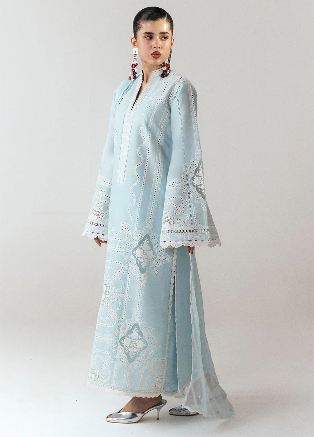 Jugnu by Hussain Rehar Unstitched Embroidered Cotton 3 Piece Suit HR26UCJ Dira JUG-LD D#1280 - Eid Collection