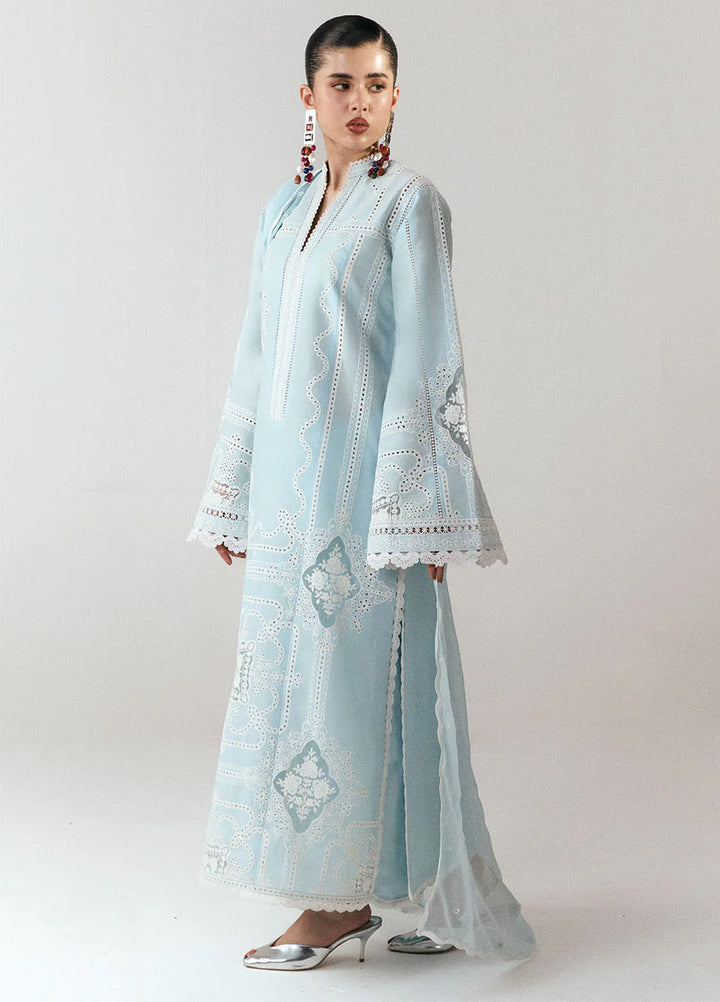 Jugnu by Hussain Rehar Unstitched Embroidered Cotton 3 Piece Suit HR26UCJ Dira JUG-LD D#1280 - Eid Collection