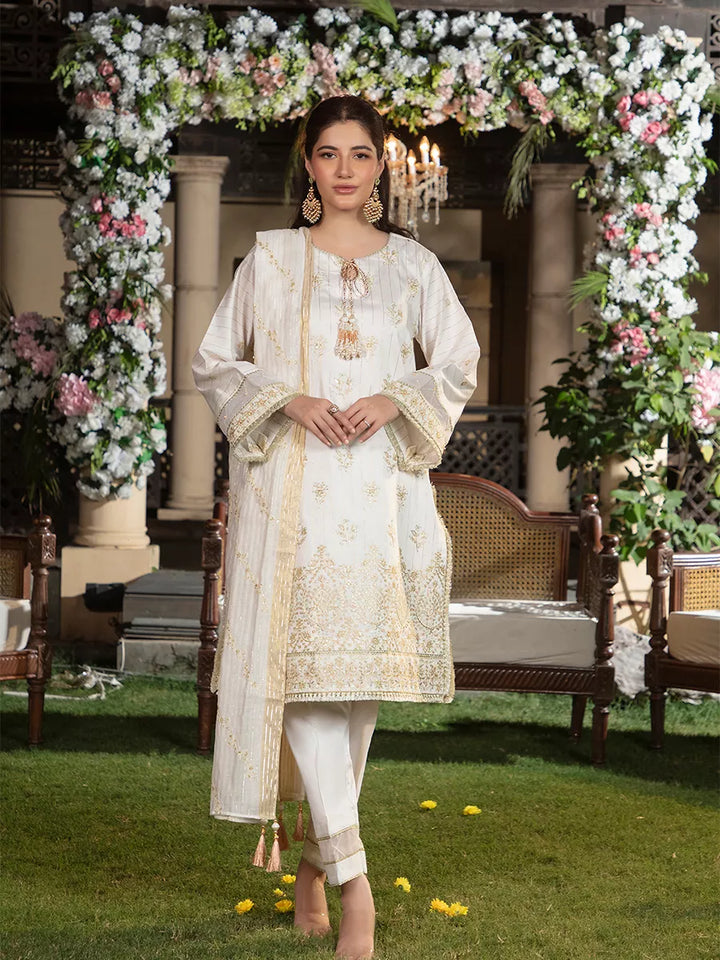 Jashn e Noor by Salitex Unstitched Embroidered 3 Piece Cotton Silk SUNW7NO095 - Summer Collection