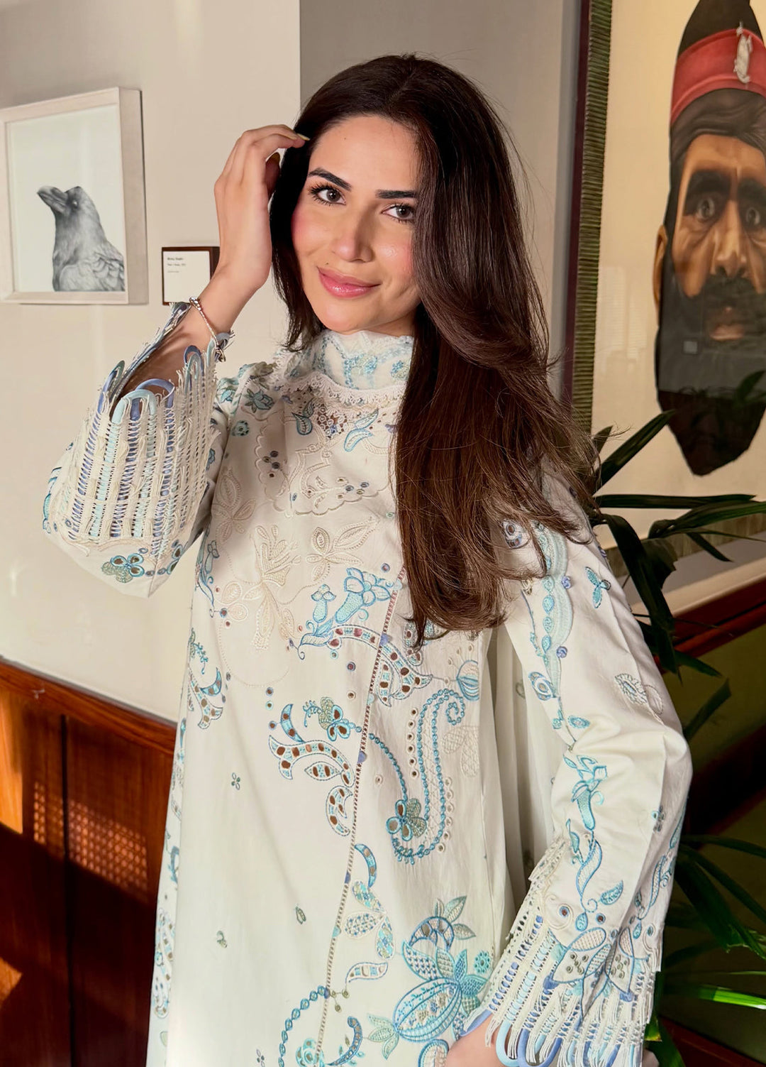 Qalamkar Unstitched Embroidered Lawn 3 Piece Suit QLK26ULF IRMIN QFL-3 - Festive Collection