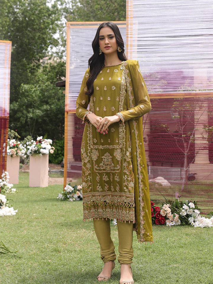 Salitex Women Embroidered Chiffon 3 Piece Suit UNW24CH011 - Summer Collection