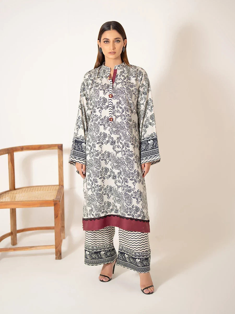 Salitex Women Printed Cottel 2 Piece Suit SPW6AP077 - Winter Collection