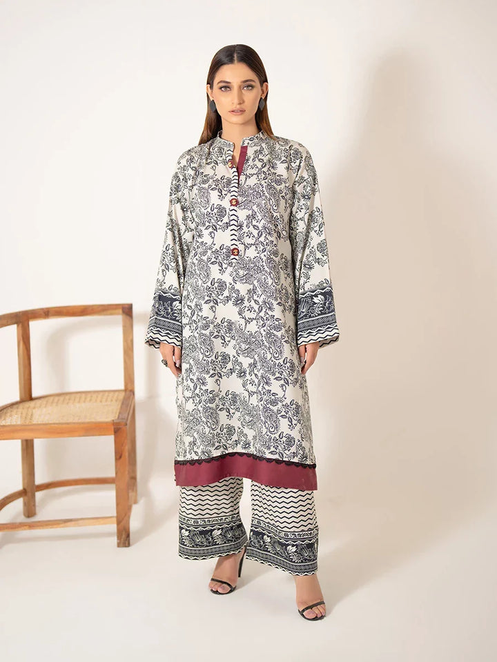 Salitex Women Printed Cottel 2 Piece Suit SPW6AP077 - Winter Collection