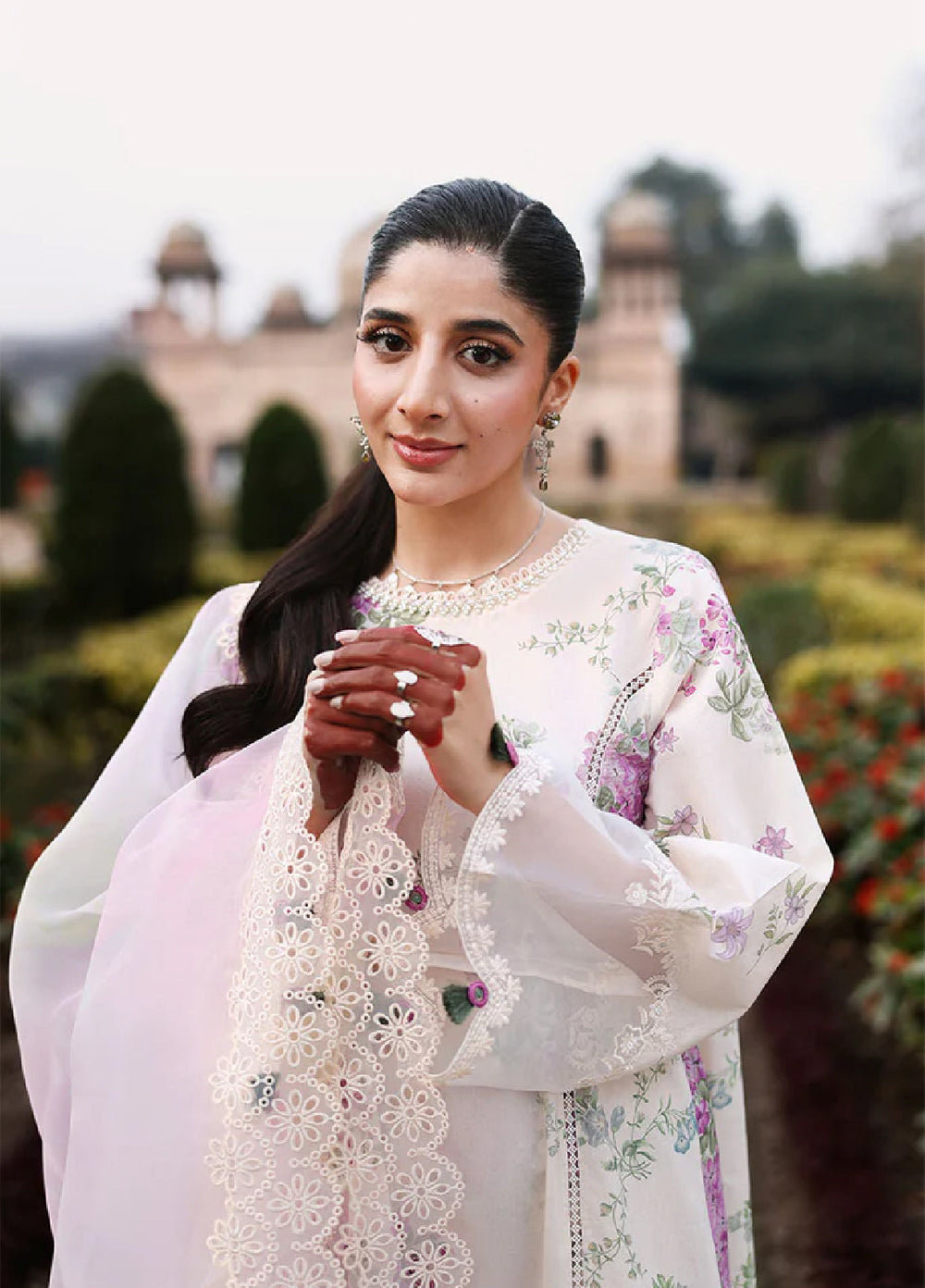 Cross Stitch Unstitched Embroidered Premium Lawn 3 Piece Suit CS26UCPL D11 CANDY FLOSS - Eid Collection
