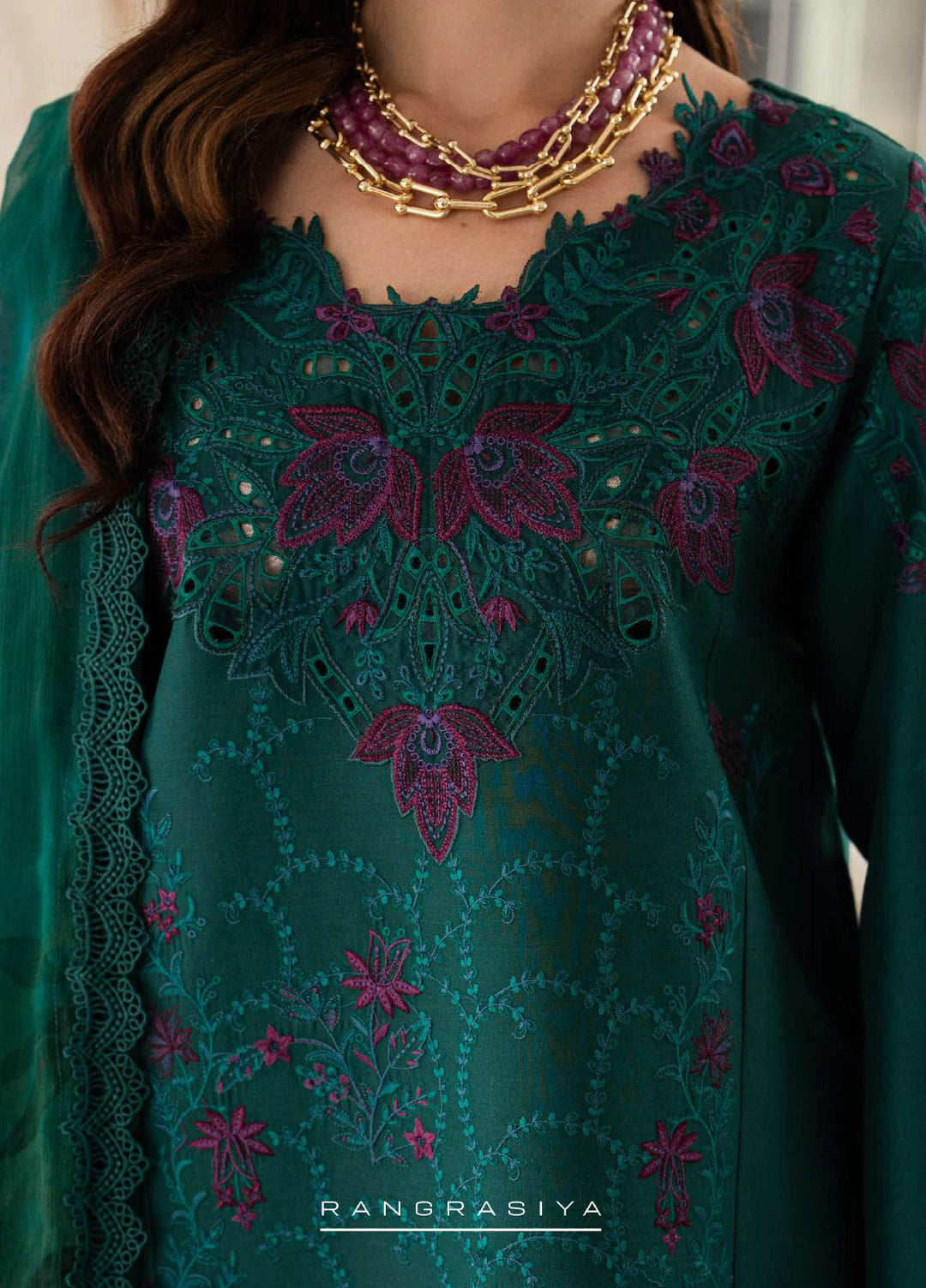 Carnation by Rang Rasiya Unstitched Embroidered Lawn 3 Piece Suit RR26UCL D10 KEYA - Eid Collection