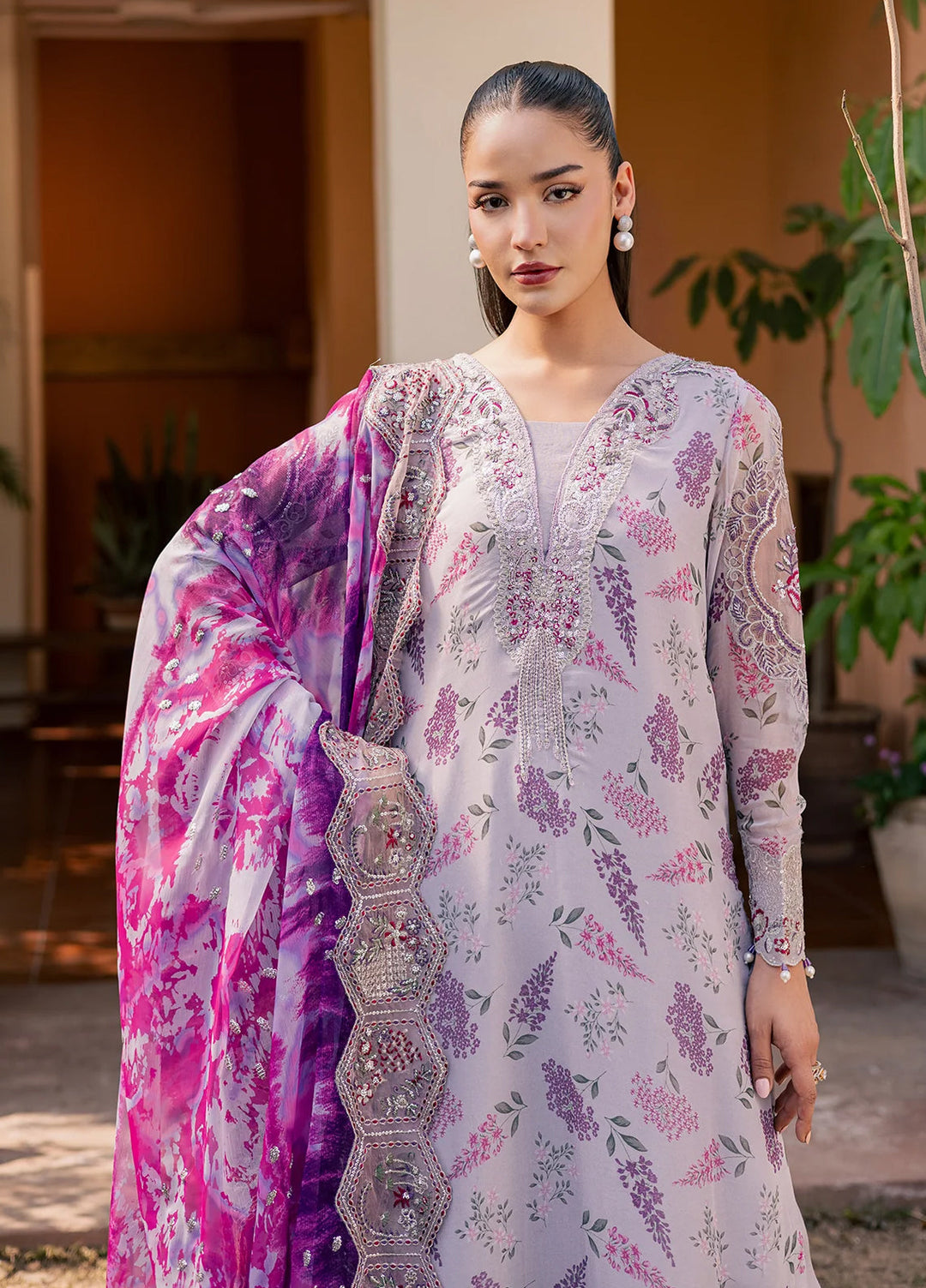 Heirloom by Daria Unstitched Embroidered Chiffon 4 Piece Suit DC26UCH DA-53 - Festive Collection