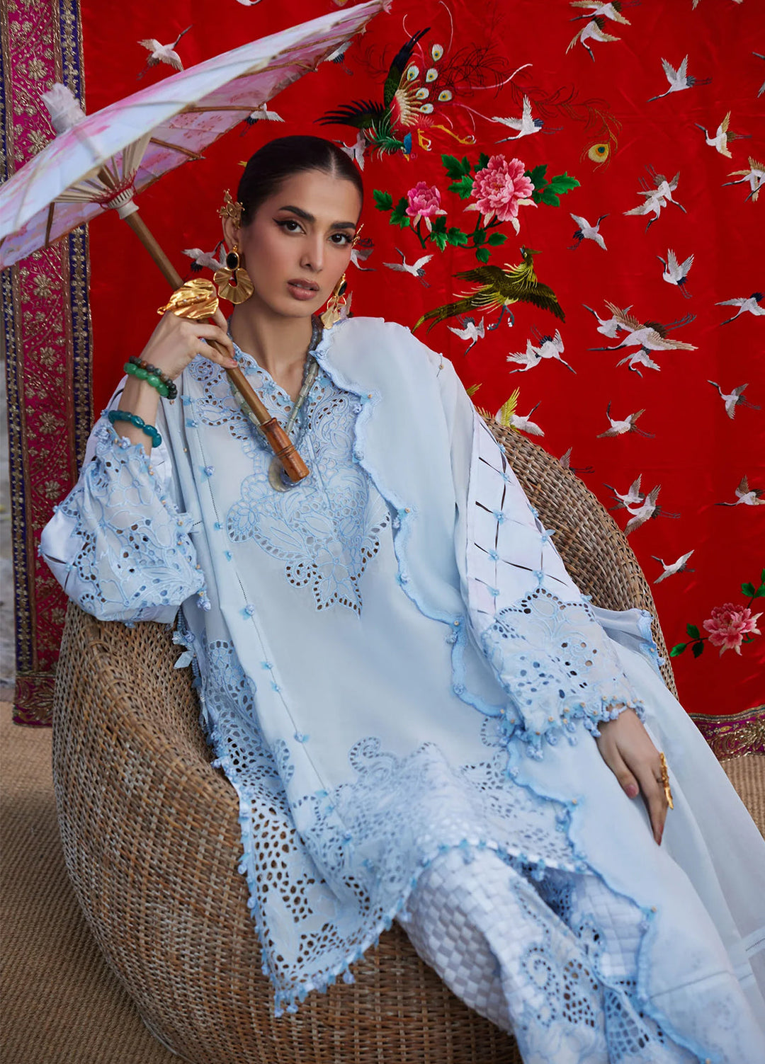 Kashmee Legacy by Elan Unstitched Embroidered Lawn 3 Piece Suit EL26ULKL Brumine EL26-02A - Festive Collection