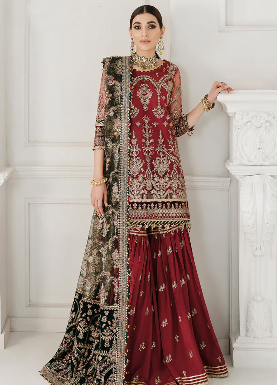 Chantelle by Baroque Unstitched Embroidered Net 3 Piece Suit BQ26UCF CH10-D07 - Festive Collection