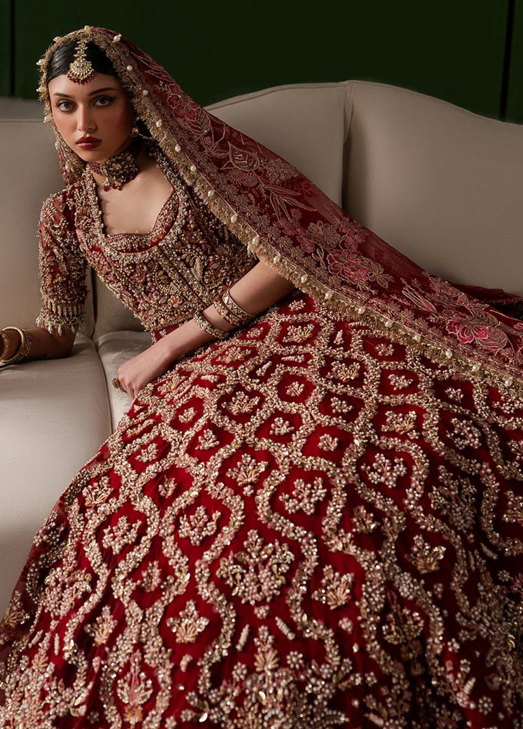 The Brides Edit by Afrozeh Unstitched Embroidered Net 3 Piece Suit AF26UBE D-06 Rosaline - Wedding Collection