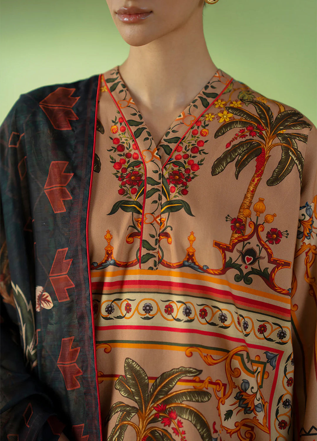 Joolie Prints by Saira Rizwan Printed Cambric Suits Unstitched 3 Piece SR25JP JPU25-05 Golden Hour - Summer Collection