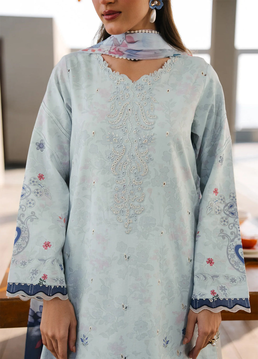 Afsanah by Seran Unstitched Embroidered Lawn 3 Piece Suit SN26UAL D-11 Alara - Summer Collection
