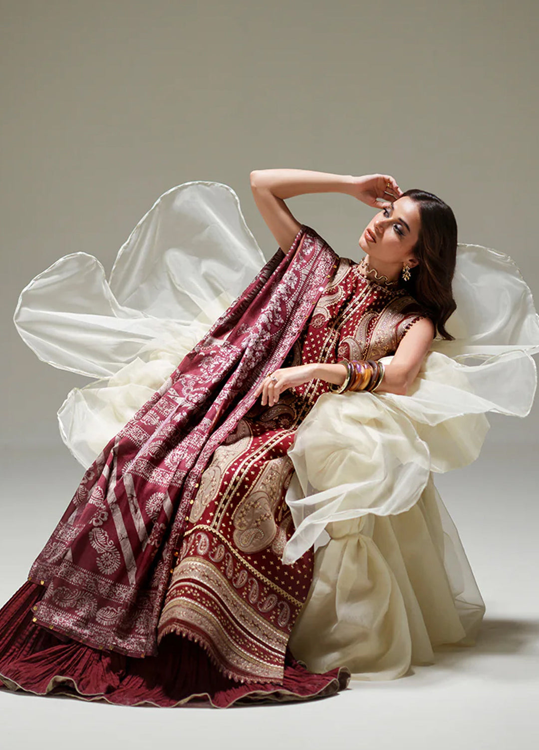 Amour by Bin Ilyas Unstitched Embroidered Lawn 3 Piece Suit BI26ULA 185A - Festive Collection
