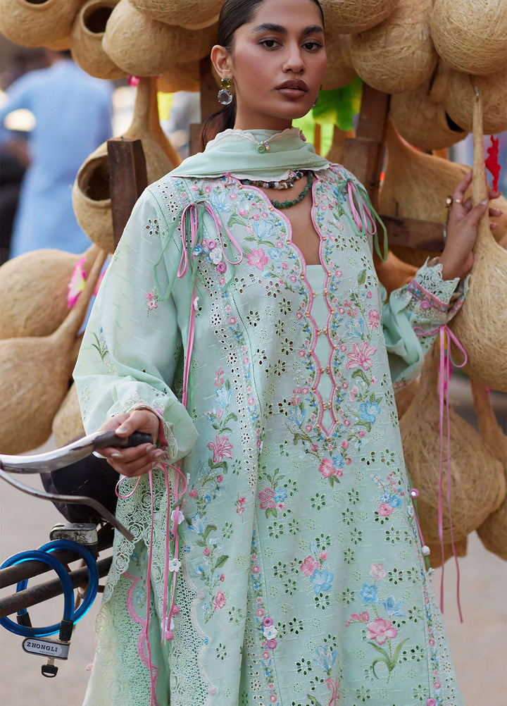 Wild Flower by Zaha Unstitched Embroidered Lawn 3 Piece Suit ZK26UWL ZF26-12 Jade Vine Reverie - Festive Collection