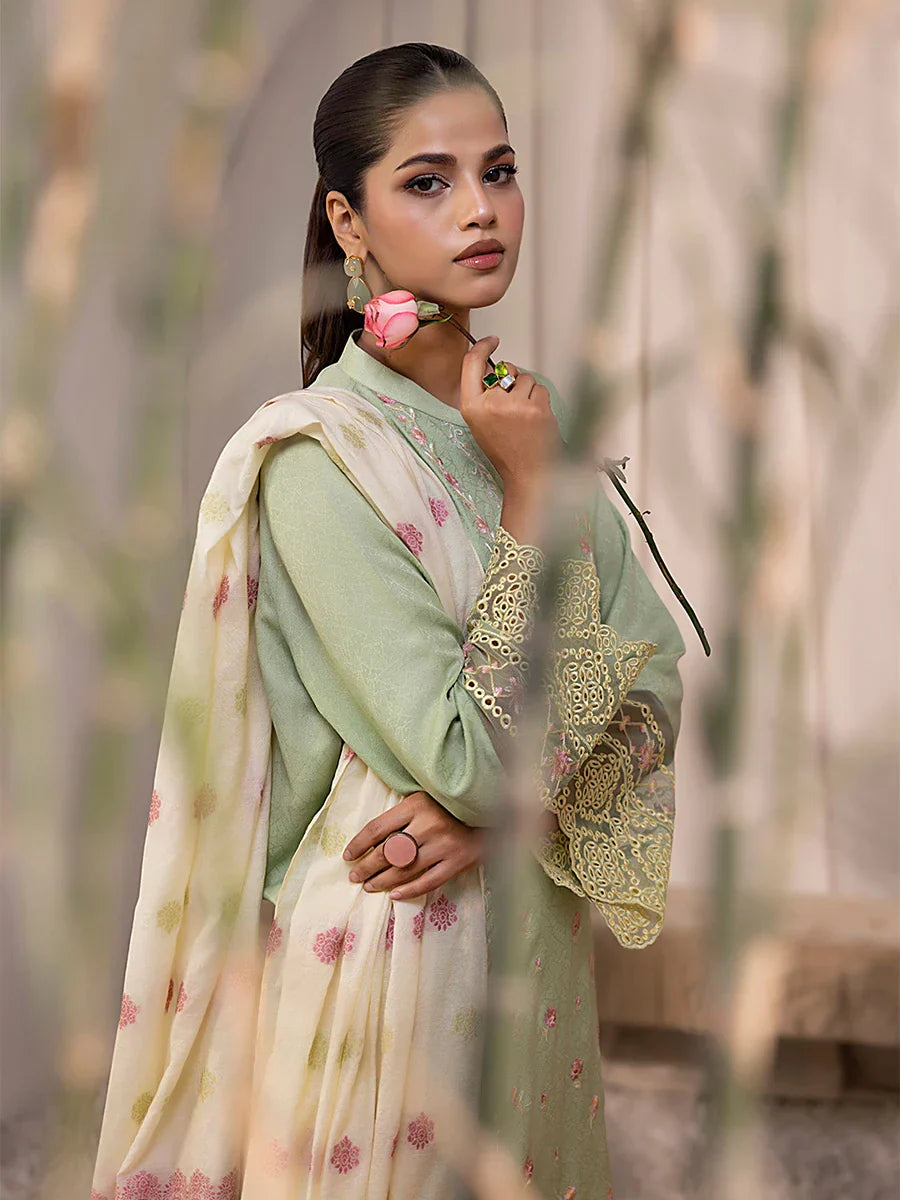 Salitex Women Embroidered Jacquard 2 Piece Shirt and Dupatta SPL2PEC032 - Summer Collection