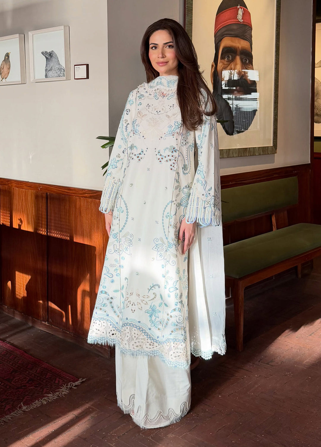 Qalamkar Unstitched Embroidered Lawn 3 Piece Suit QLK26ULF IRMIN QFL-3 - Festive Collection