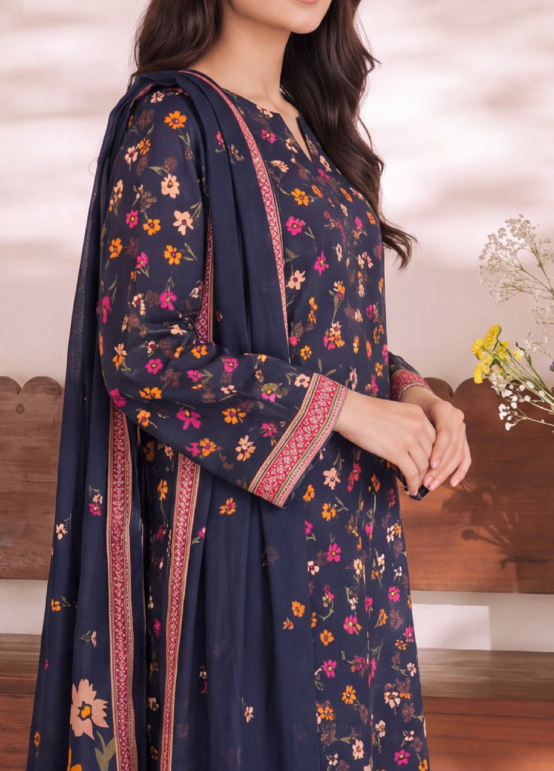 VS Textiles Unstitched Printed Lawn 3 Piece Suit VS26UL D-05 - Casual Collection